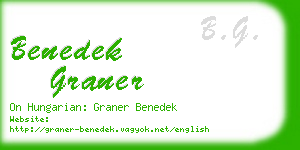 benedek graner business card